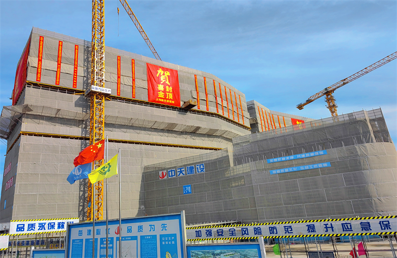 2024年10月30日，龙8国际三建上海新华泰医院项目主体封顶。
